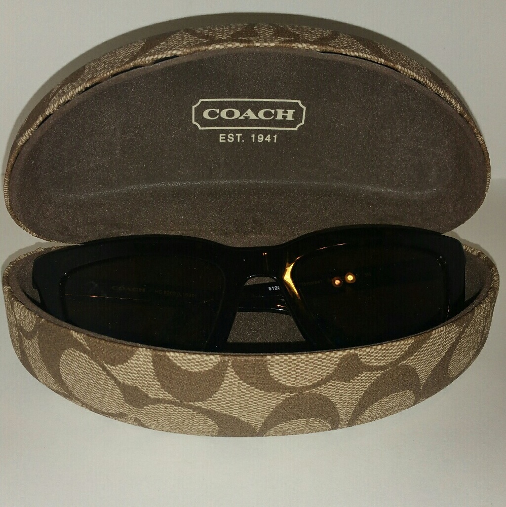 Tortoise Brown Coach Eyeglass Frame & Case - Picture 2 of 7